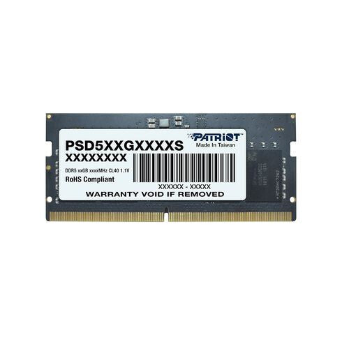 MEMORIA RAM PATRIOT SIGNATURE SODIMM DDR5 16GB 5600MHZ CL46 PC5-44800 260PIN 1.1V LAPTOP AIO MINIPCS (PSD516G560081S) MEMORIA RAM PATRIOT SIGNATURE SODIMM DDR5 16GB 5600MHZ CL46 PC5-44800 260PIN 1.1V LAPTOP AIO MINIPCS (PSD516G560081S)
